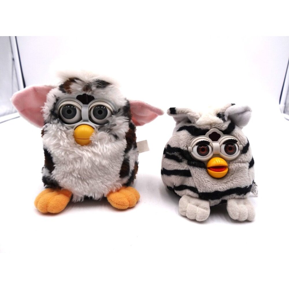 FURBY White Black Cow Spots Dalmatian 70-800 Original 1998 Furby Bean Bag Plush
